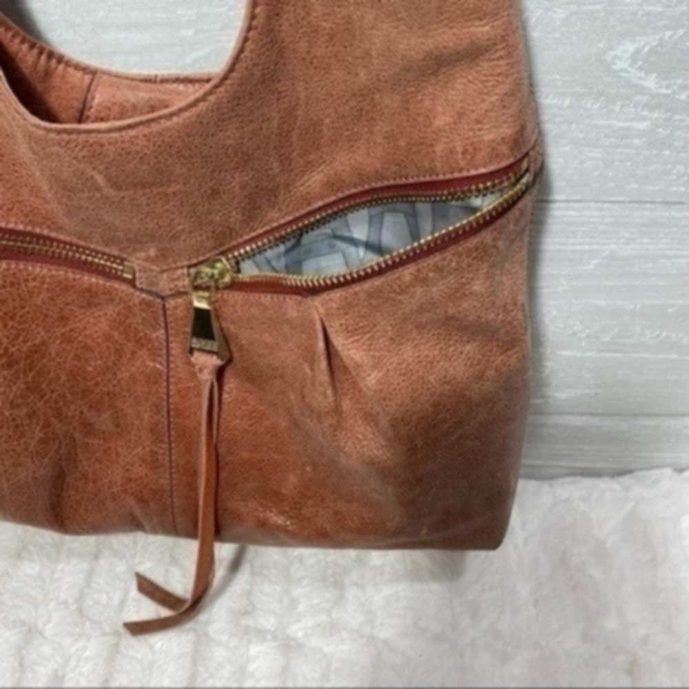 Aimee Kestenberg Slouchy Distressed Pink Leather Hobo Bag - Picture 3 of 15